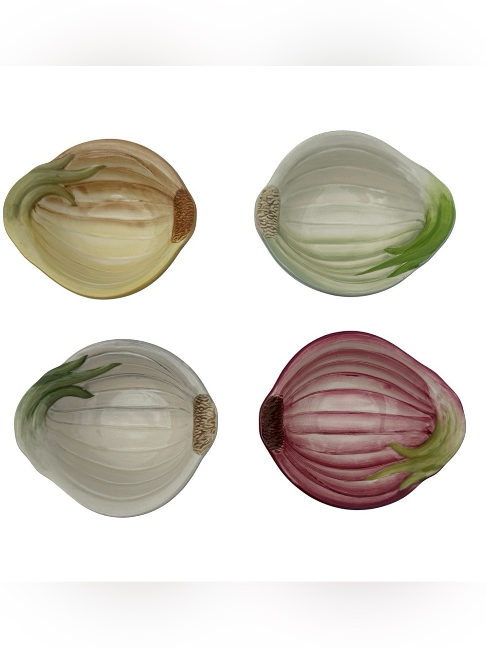 Williams Sonoma Onion Dip Bowls Set 4 Garden Cottagecore Farmhouse Decor RARE 5”